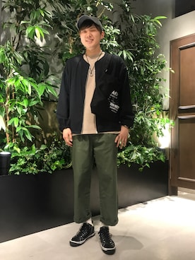 「RAGEBLUE（レイジブルー）のアイテム（その他アウター）」を使った、石村さん（メンズ・174cm）の春コーディネート