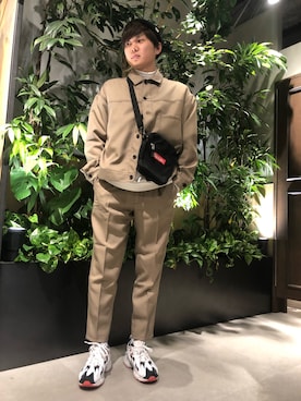 「RAGEBLUE（レイジブルー）のアイテム（ニットキャップ/ビーニー）」を使った、石村さん（メンズ・174cm）の冬コーディネート