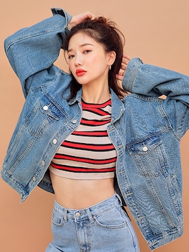 「chuu（チュー）のアイテム（ジャケット/アウター）」を使った、chuuさん（レディース・168cm）の秋コーディネート