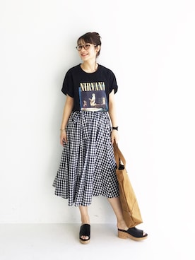 「haco!（ハコ）のアイテム（ショルダーバッグ）」を使った、ｉｙｕさん（レディース・157cm）の春コーディネート