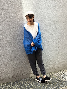 「アイテム（ハンチング/ベレー帽）」を使った、ｉｙｕさん（レディース・157cm）の春コーディネート