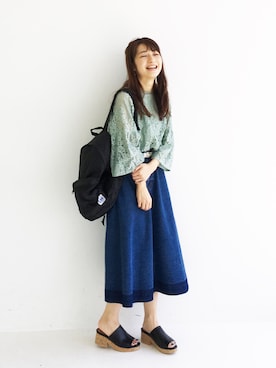 「haco!（ハコ）のアイテム」を使った、ｉｙｕさん（レディース・157cm）の夏コーディネート