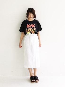 「ラップスカート」｜ｉｙｕさん（レディース・157cm）の夏コーディネート