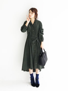 「haco!（ハコ）のアイテム（アクセサリー）」を使った、ｉｙｕさん（レディース・157cm）の秋コーディネート