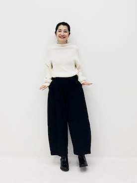 「haco!（ハコ）のアイテム（ブーツ）」を使った、ｉｙｕさん（レディース・157cm）の冬コーディネート