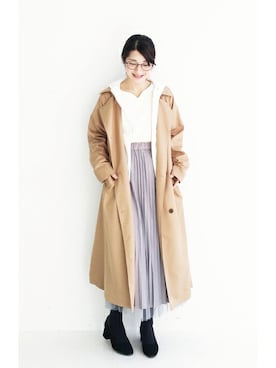 「haco!（ハコ）のアイテム（ジャケット/アウター）」を使った、ｉｙｕさん（レディース・157cm）の冬コーディネート