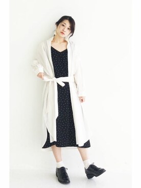 「haco!（ハコ）のアイテム（シャツワンピース）」を使った、ｉｙｕさん（レディース・157cm）の冬コーディネート