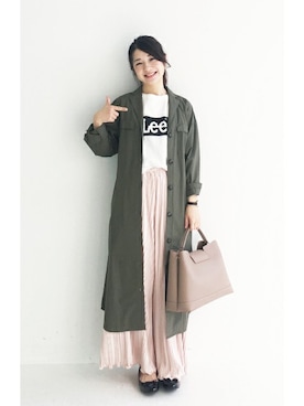 「haco!（ハコ）のアイテム（ジャケット/アウター）」を使った、ｉｙｕさん（レディース・157cm）の春コーディネート