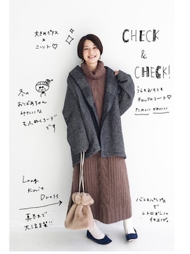「haco!（ハコ）のアイテム（チェスターコート）」を使った、ｉｙｕさん（レディース・157cm）の秋コーディネート