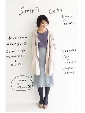 「麻ジャケット」｜「アイテム（パンプス）」を使った、ｉｙｕさん（レディース・157cm）の春コーディネート
