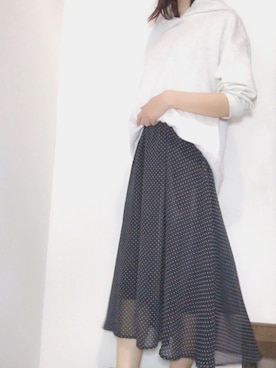 「AMERICAN HOLIC（アメリカンホリック）のフード付裏毛プルオーバー（パーカー）」を使った、haruさん（レディース・161cm）の秋コーディネート