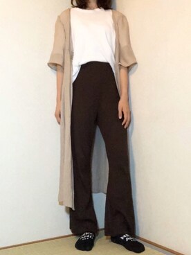 「KOBE LETTUCE（コウベレタス）のアイテム（その他アウター）」を使った、haruさん（レディース・161cm）の秋コーディネート