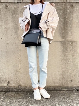 「秋のマイ旬スタイル」｜「アイテム（トレンチコート）」を使った、haruさん（レディース・160cm）の秋コーディネート