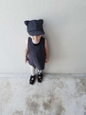 「MINAU（ミナウ）のアイテム」を使った、Jr.xxxさん（キッズ・90cm）の夏コーディネート