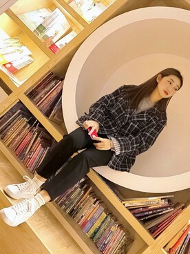 「アイテム（ピアス（両耳用））」を使った、嘤嘤怪さん（レディース・162cm・20代）の秋コーディネート