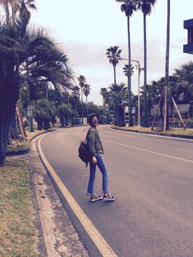 「earth（アース）のアイテム（ジャケット/アウター）」を使った、katusさん（レディース・169cm）の冬コーディネート