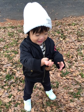 choco◡̈⋆*さん（キッズ・80cm）の冬コーディネート