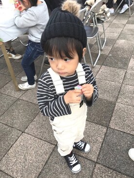 「静岡キッズ」｜choco◡̈⋆*さん（キッズ・90cm）の秋コーディネート