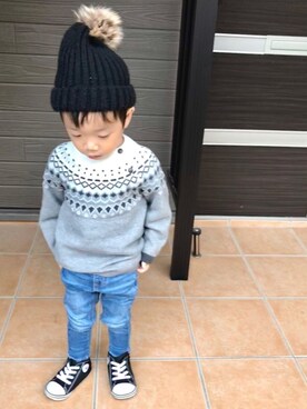 「静岡キッズ」｜choco◡̈⋆*さん（キッズ・90cm）の秋コーディネート