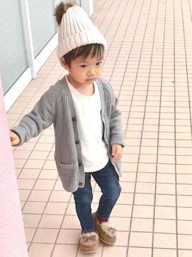 「静岡キッズ」｜choco◡̈⋆*さん（キッズ・90cm）の秋コーディネート
