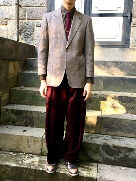 「KICS DOCUMENT.（キクス ドキュメント）のアイテム（パンツ）」を使った、mrdwearさん（メンズ・176cm）の秋コーディネート