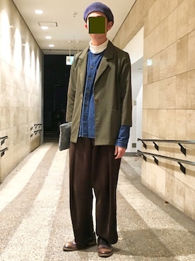 「KICS DOCUMENT.（キクス ドキュメント）のアイテム（パンツ）」を使った、mrdwearさん（メンズ・176cm）の冬コーディネート