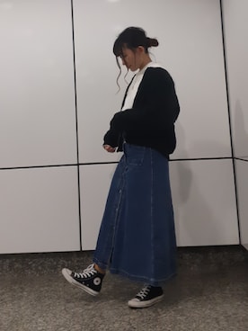 「abc une face（アーベーセーアンフェイス）のアイテム（ジャケット/アウター）」を使った、 ジジさん（レディース・154cm）の冬コーディネート
