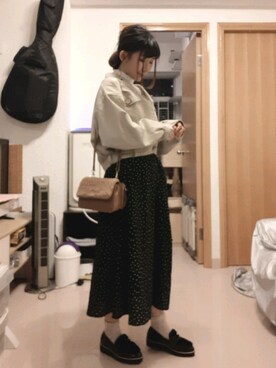 「PULL&BEAR（プルアンドベア）のアイテム（デニムジャケット）」を使った、 ジジさん（レディース・154cm）の春コーディネート