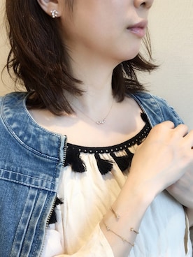 「ゴールドアクセ」｜giulietta by Ponte Vecchioさん（レディース・160cm）の夏コーディネート