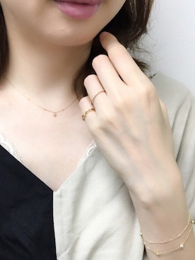 「ゴールドアクセ」｜giulietta by Ponte Vecchioさん（レディース・160cm）の夏コーディネート