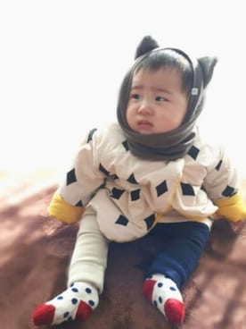 「bobochoses」｜「アイテム（ジャケット/アウター）」を使った、ちゃんリリさん（キッズ・70cm）の冬コーディネート
