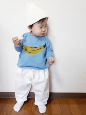「bobochoses」｜「アイテム（その他）」を使った、ちゃんリリさん（キッズ・80cm）の春コーディネート