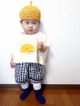 「bobochoses」｜「アイテム（その他）」を使った、ちゃんリリさん（キッズ・80cm）の夏コーディネート