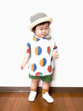 「bobochoses」｜「アイテム（その他）」を使った、ちゃんリリさん（キッズ・80cm）の夏コーディネート