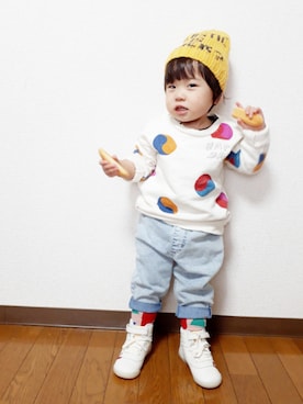「bobochoses」｜「アイテム（その他）」を使った、ちゃんリリさん（キッズ・80cm）の冬コーディネート