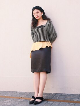 「C/MEO COLLECTIVE（カメオコレクティブ）のアイテム」を使った、阿宁别怂さん（レディース・161cm）の冬コーディネート