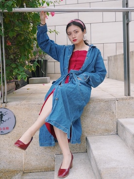 「The Fifth Label（ザ・フィフス・レーベル）のアイテム」を使った、阿宁别怂さん（レディース・161cm）の冬コーディネート