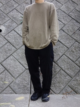 「TEATORA（テアトラ）のアイテム（スラックス）」を使った、toritaro さん（メンズ・168cm）の秋コーディネート