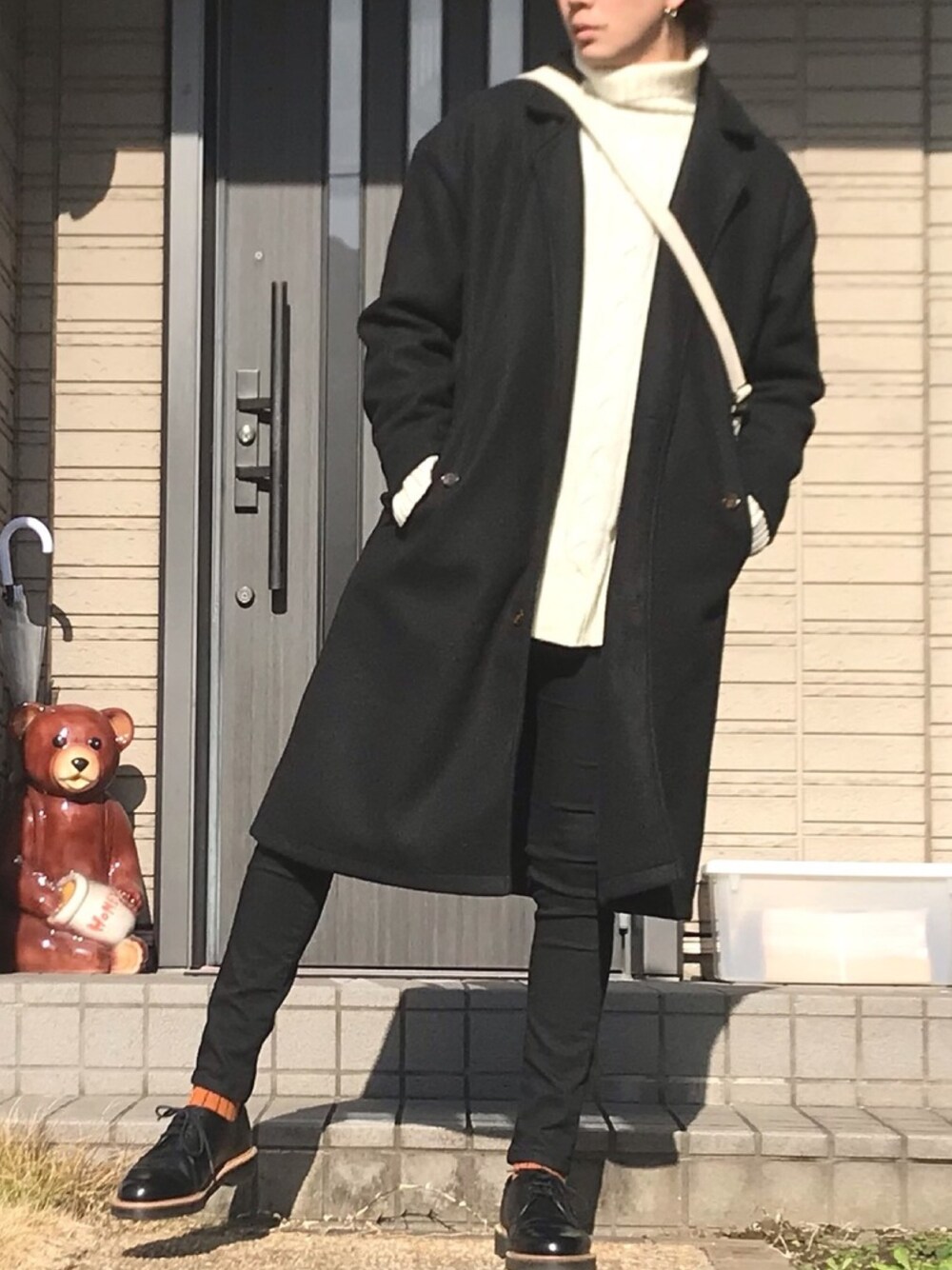 Kagetoraさんの「ビーバーメルトンロングチェスターコート（EMMA CLOTHES）」を使ったコーディネート