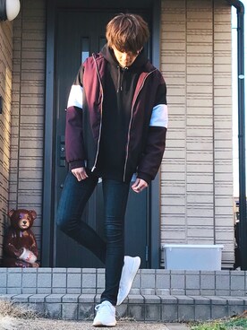 「URBAN RESEARCH（アーバンリサーチ）のアイテム（MA-1）」を使った、Kagetoraさん（メンズ・178cm）の冬コーディネート