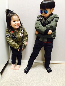 「ZARA KIDSのアイテム（ジャケット/アウター）」を使った、NrreY23456さん（メンズ・174cm）の冬コーディネート