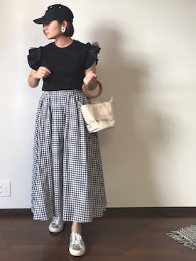 「アイテム（ピアス（両耳用））」を使った、msd☺︎さん（レディース・162cm・30代）の夏コーディネート