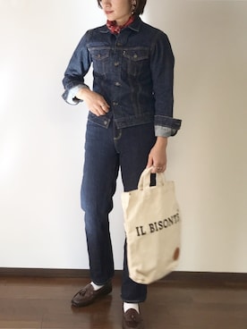 「orSlow（オアスロウ）のアイテム（ジャケット/アウター）」を使った、msd☺︎さん（レディース・162cm）の秋コーディネート