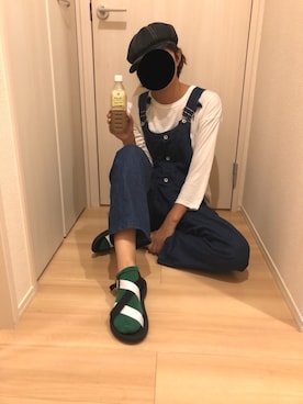 「rovtski（ロフトスキー）のアイテム（サロペット/オーバーオール）」を使った、との@180cm女子さん（メンズ・178cm）の秋コーディネート