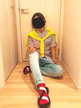「DOUBLE NAME（ダブルネーム）のアイテム」を使った、との@180cm女子さん（メンズ・178cm）の秋コーディネート