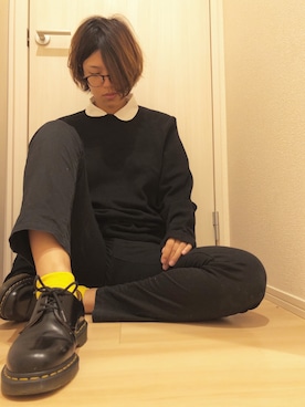 「サントニブンノイチのアイテム（ファッション雑貨、ホワイト系）」を使った、との@180cm女子さん（メンズ・180cm）の秋コーディネート