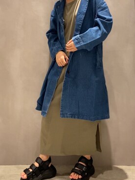 「koe（コエ）のアイテム（ジャケット/アウター）」を使った、1999sakiさん（レディース・155cm）の夏コーディネート