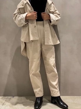 「koe（コエ）のアイテム（ジャケット/アウター）」を使った、1999sakiさん（レディース・155cm）の秋コーディネート
