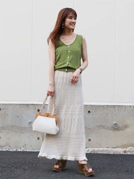 「vingtrois（バントロア）のアイテム」を使った、unit labさん（レディース・160cm）の春コーディネート