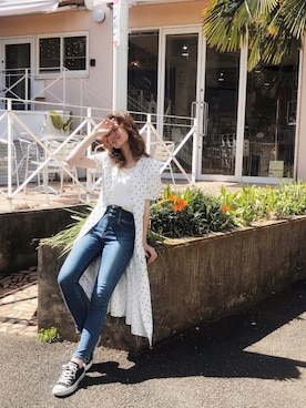 「CONVERSE（コンバース）のconverse（コンバース） ALL STAR OX（オールスターOX）（スニーカー）」を使った、natsumiさん（レディース・158cm）の春コーディネート